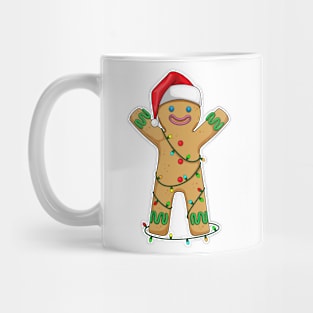 Gingerbread man Christmas Fairy lights Mug